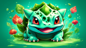 Create an image of a Bulbasaur character showcasing five different fun facts about it such as its evolutionary stages, unique abilities, habitat preferences, favorite foods, and fun trivia. Each fact should be creatively illustrated in a visually engaging manner, capturing the essence of Bulbasaur's charm and appeal.