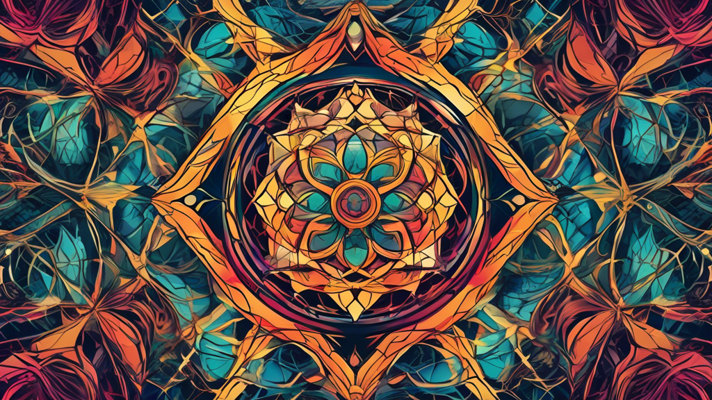 Create an image of intricate and mesmerizing geometric patterns blending together harmoniously, symbolizing the concept of sacred geometry and the interconnectedness of creation. The patterns should evoke a sense of awe and wonder, inviting viewers to delve deeper into the mystical world of sacred geometry.