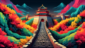 Create an image of a futuristic version of the Great Wall of China with advanced technology integrated into its design, showcasing a blend of traditional elements and modern advancements. The image should highlight the historical significance of the Great Wall while also hinting at its potential adaptability and innovation for the future.