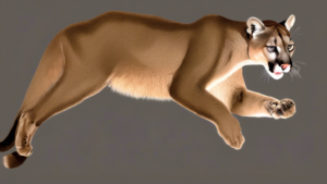 Create an image showcasing a series of fascinating and lesser-known facts about cougars. This image could include facts such as their ability to jump up to 18 feet in the air, their excellent night vision, and their stealthy hunting techniques. Each fact could be represented with a stylized icon or illustration to make the image engaging and informative.