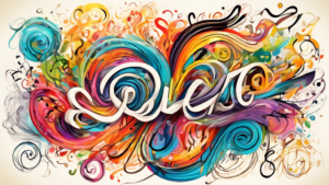 Create an image of a poetic mind filled with swirling words, colorful metaphors, and flowing lines of verse to celebrate Poetry And The Creative Mind Day on April 19th. Include elements like pens, books, and inspirational quotes to capture the essence of this creative and expressive art form.