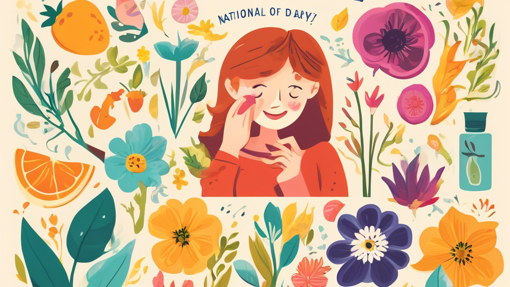 Create an image of a colorful, vibrant poster celebrating National Sense of Smell Day on April 27th. Include illustrations of various aromatic elements like flowers, fruits, and herbs, along with fun facts about the importance of our sense of smell. Make the design eye-catching and informative to attract attention and spark interest in the day's celebration.