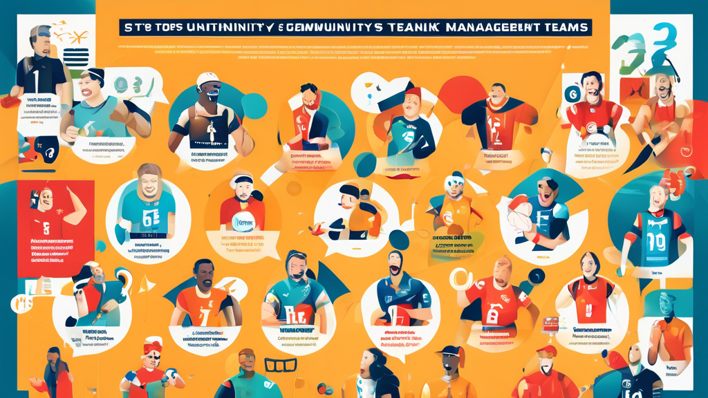 A vivid and engaging infographic showcasing the top 10 surprising and interesting facts about Teamlinkt, including its community-focused sports team management platform features, set against a background of interconnected sports icons and enthusiastic team players.