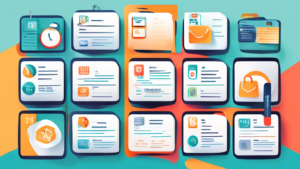 Digital illustration of a neatly organized, colorful infographic displaying 20 bullet points about subscription management, including icons of calendars, credit cards, and mobile notifications, on a sleek, modern background.