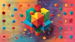 Create an image of a colorful, abstract representation of tensors, showcasing 20 different facts about tensors. Each fact is displayed next to a unique and visually appealing depiction of a tensor, showcasing its mathematical properties and applications.