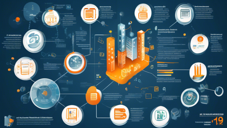 An illustrated infographic showcasing the top 19 fascinating facts about AuditBoard, with glowing digital elements and engaging icons related to auditing and technology integration.