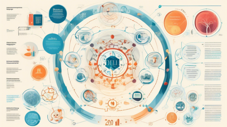 Create an image that visually represents 20 facts about deep learning. Each fact should be depicted creatively and distinctively within the image, forming a cohesive and engaging composition that sparks curiosity and insight into the world of deep learning. Each fact could be illustrated through symbols, diagrams, or visual metaphors that capture the essence of the concept in a compelling and informative manner. The overall design should be visually captivating and informative, serving as an educational and inspiring visualization of the key aspects of deep learning.